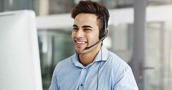 market research agency employee on phone